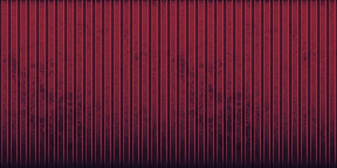 Grunge red metal background. Seamless dark metal fence background. Corrugated metal sheet. Grunge backdrop. Horizontal industrial background. A high resolution.