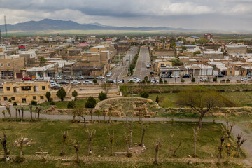 Fototapeta na wymiar Aerial view of Soltaniyeh town in Zanjan province, Iran