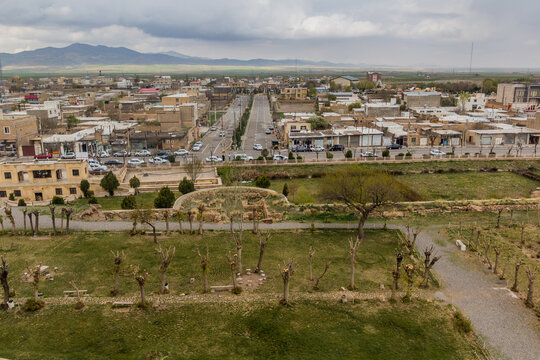 Aerial view of Soltaniyeh town in Zanjan province, Iran