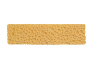 rye wheat waffle loaf isolated on white
