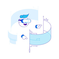 Virtual Reality (VR) vector illustration