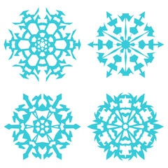Snowflakes set various complex patterns for decoration