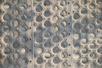 water drops on a metal surface