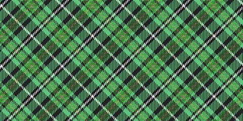 bright green on black fabric texture of traditional checkered gingham repeatable diagonal ornament for plaid, tablecloths, shirts, tartan, clothes, dresses, bedding