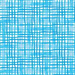 seamless watercolor pattern in blue check