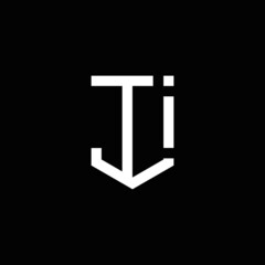 Monogram logotype TI vektor, initial TI letter logo