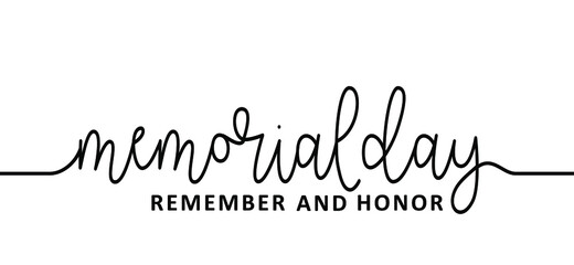 Slogan happy Memorial Day is an American holiday and memorial day, in May, Deceased US military personnel are commemorated. United States (USA) of American remember and honor.