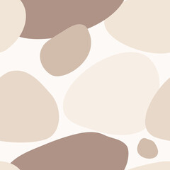 Soft Neutral Organic Shapes Seamless Pattern