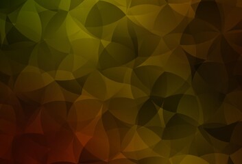 Dark Yellow vector template with chaotic shapes.