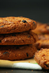 Fresh-baked cookies ready in the table