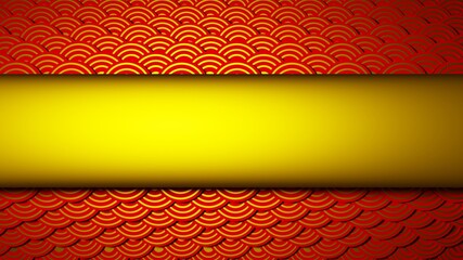 china pattern abstract background 3D render