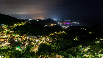 Views from Jiufen, Taiwan, at night