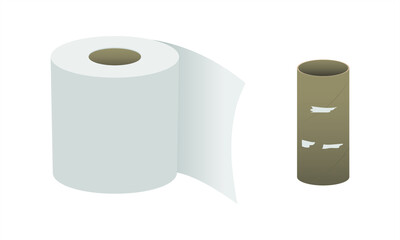 roll of toilet paper, vector illustration 