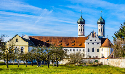 Fototapeta na wymiar famous Benediktbeuern abbey - bavaria