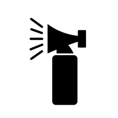 Hand Held Emergency Alarm Black Icon, Vector Illustration, Isolate On White Background Label. EPS10