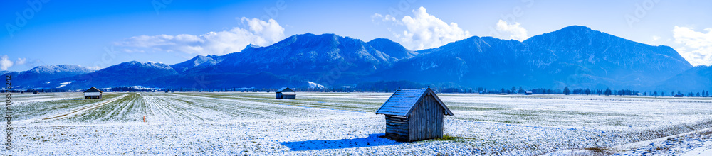 Canvas Prints landscape near benediktbeuern in bavaria