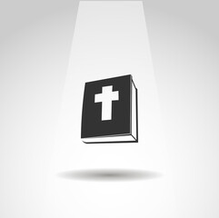 Obraz premium Holy Bible icon. Bible book vector icon, simple Bible icon