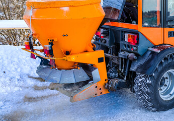 truck cleaning the streets in winter