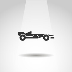 Sports car vector icon, simple racing Sport car icon