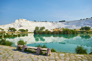 The small lake in Pamukkale