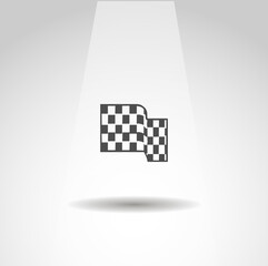 racing flag vector icon, simple racing flag icon