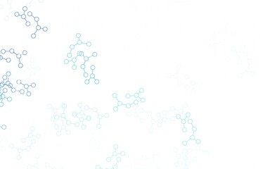 Light BLUE vector backdrop with artificial intelligence data.