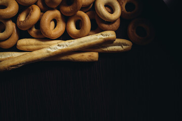 Drying and bagels, flour products, national Russian pastries