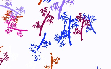 Light Purple vector abstract backdrop with branches.