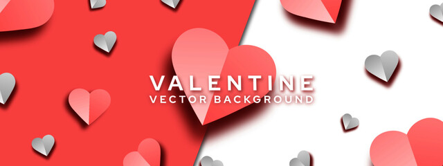 Banner & artwork vector background with abstract style of valentine festival, love and lover theme.