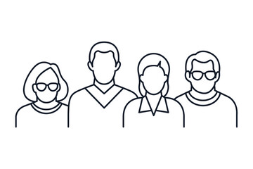 People avatar icon Vector illustration. Portraits of family symbol for web