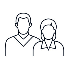 People avatar icon Vector illustration. Portraits of family symbol for web