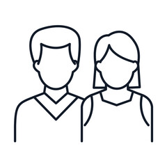 People avatar icon Vector illustration. Portraits of family symbol for web