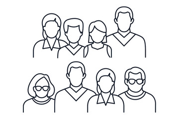 People avatar icon Vector illustration. Portraits of family symbol for web