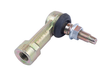 the tip of the gear selection rod of a diesel Chinese truck, isolated on a white background. spare parts. view from two sides