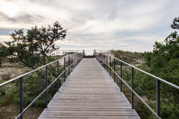 Obraz premium Walkway to beach, Poland