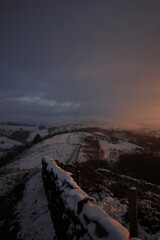 sunset in the mountains
