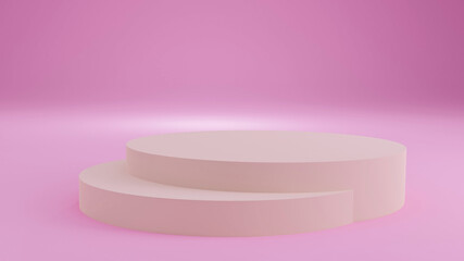 3d rendered. Pedestal for platformor Display, product stand.