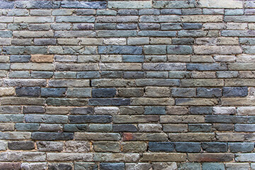 blue brick wall