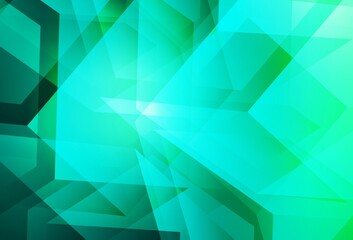Light Green vector abstract polygonal pattern.