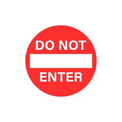 Do not enter sign. Clipart image.