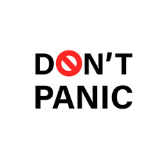 Don't panic poster. Clipart image