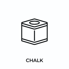 chalk icon vector. billiards chalk sign symbol for modern design. Vector illustration