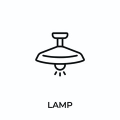 lamp icon vector. light sign symbol for modern design. Vector illustration