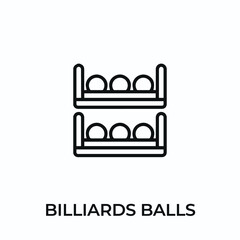 billiards balls icon vector. billiards sign symbol for modern design. Vector illustration
