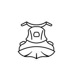 Ski jet front view line icon. Clipart image isolated on white background.