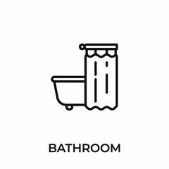 bathroom icon vector. bathroom sign symbol for modern design. Vector illustration