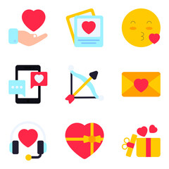 Pack of Love Flat Icons 