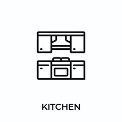 kitchen icon vector. kitchen sign symbol for modern design. Vector illustration