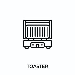 toaster icon vector. toaster sign symbol for modern design. Vector illustration
