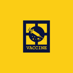 corona virus logo virus vector, vaccin logo,infection bacteria icon and health care danger social distancing pandemic covid 19